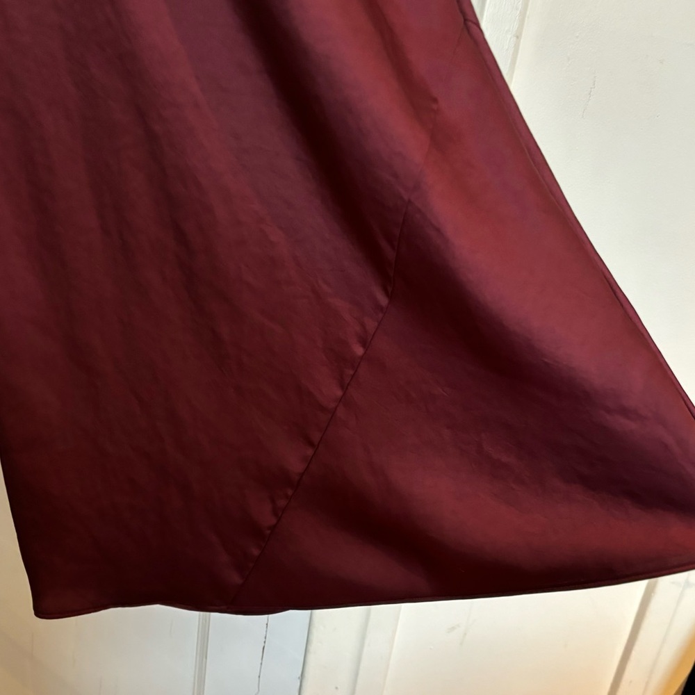 Aritzia Wilfred Only Slip Satin Midi Dress - Wine - Picture 4 of 8